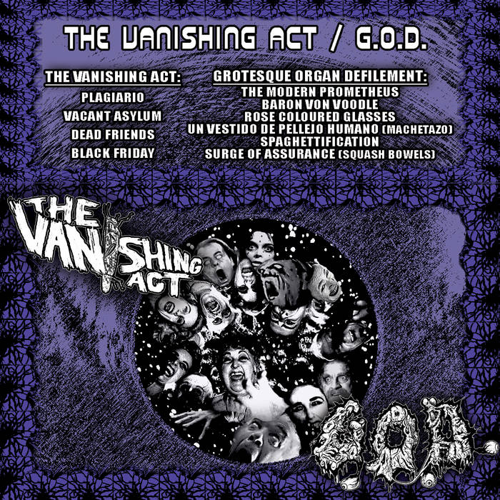 G.O.D. / THE VANISHING ACT split tape cover art