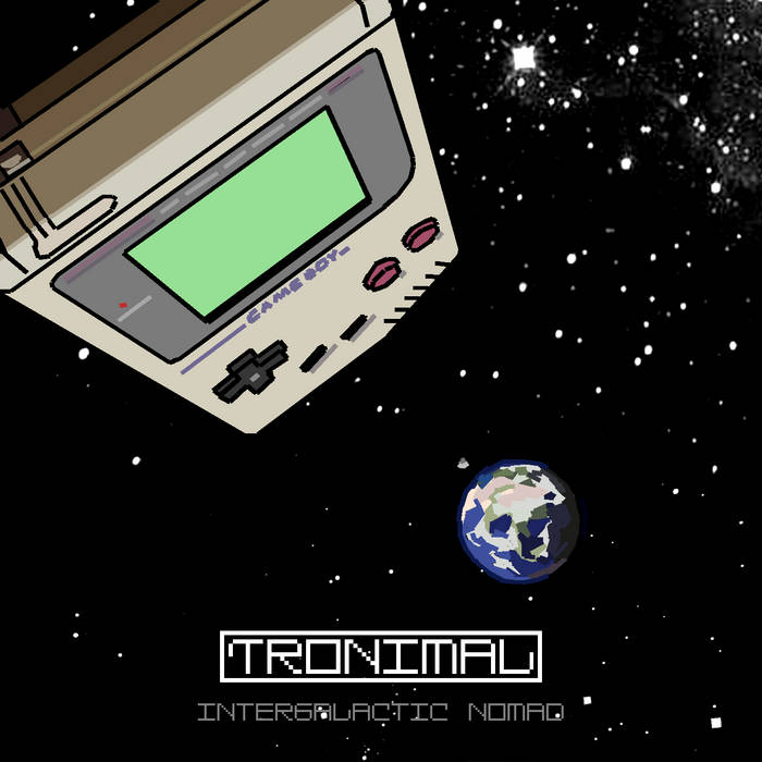 Lange Nacht der Computerspiele: Cover des Albums Intergalactic Nomad von Tronimal. Musik ist mit mehreren GameBoy zusammengestellt.